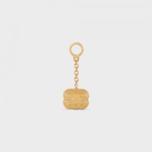 Celine Triomphe Helix Charm In Brass 革小物 ゴールド | CL-592917